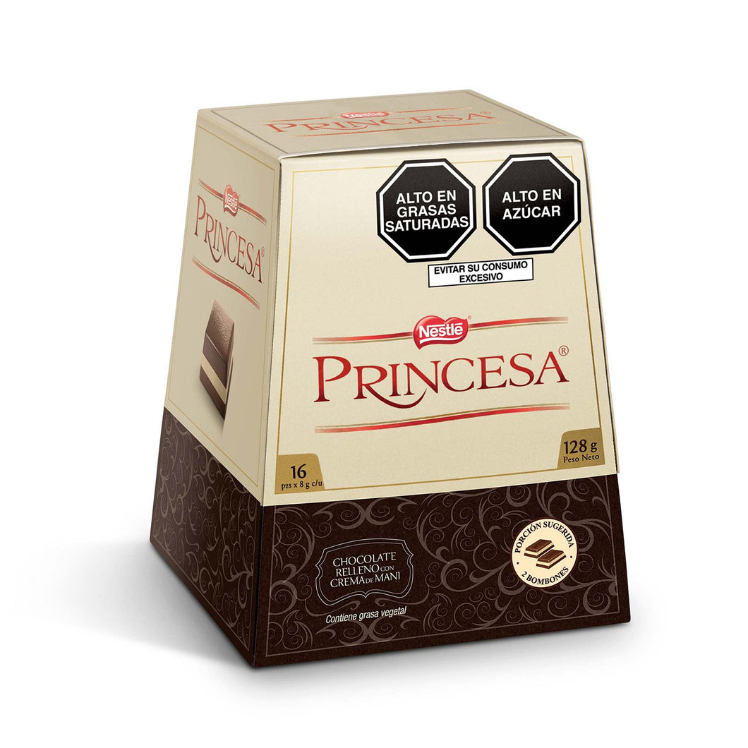 Princesa chocolate and peanut butter - box 16 unid