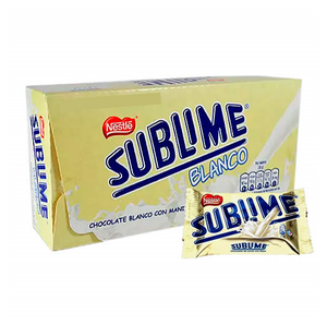 Sublime white chocolate 40 grs - box 12 und