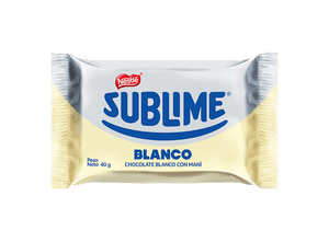 Sublime white chocolate 40 grs - box 12 und
