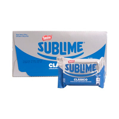 Sublime classic chocolate 30 grs - box 24 und