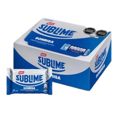 Sublime chocolate smile 40 grs - box 20 und